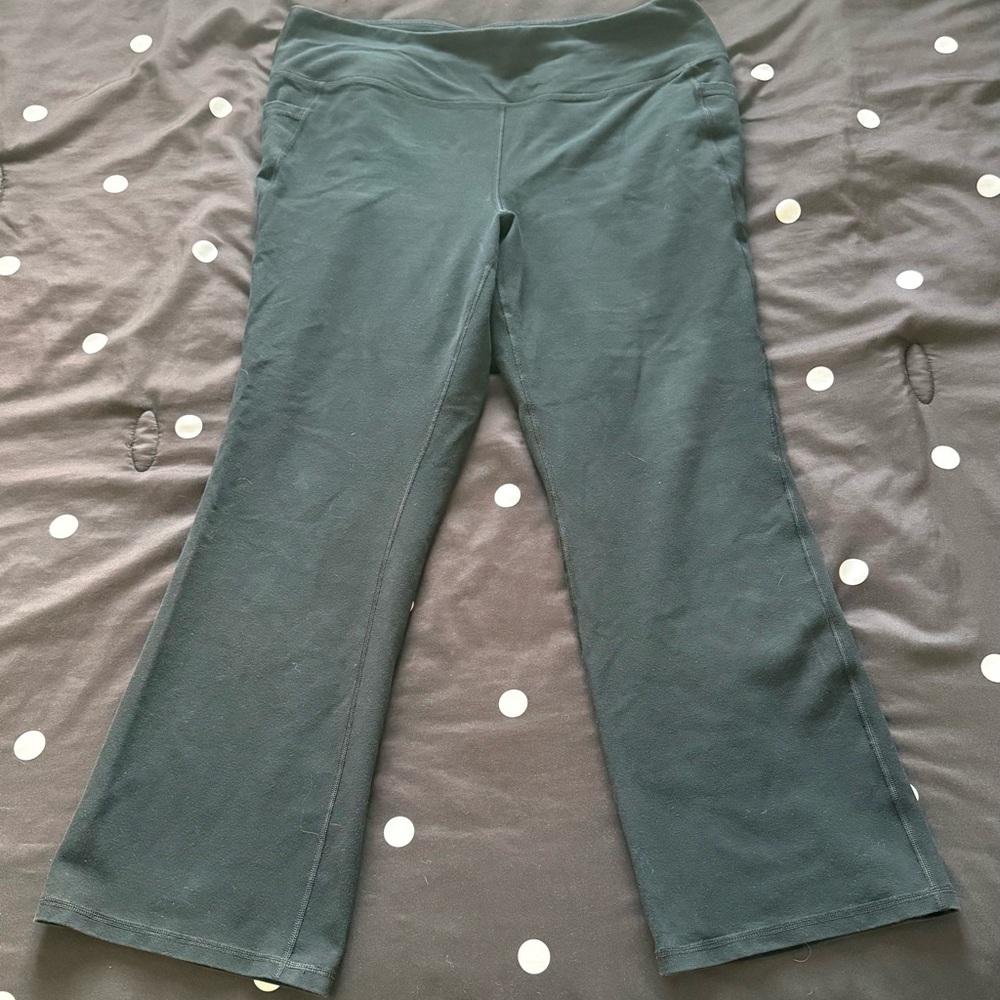 Active USA Black Cotton Blend Leggings
